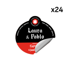 24 pegatinas personalizadas de Estrella Galicia de 25 cl