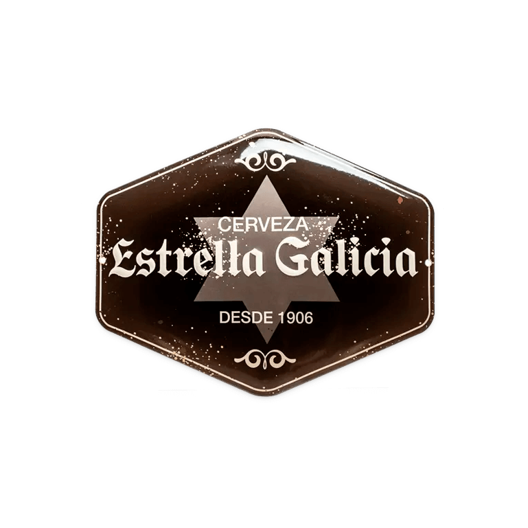Placa de cerámica Estrella Galicia Negra