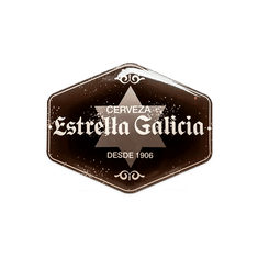 Placa de cerámica Estrella Galicia Negra