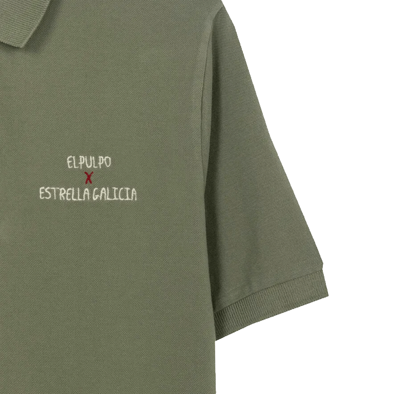 Polo elPulpo & Estrella Galicia Kraft Beer verde