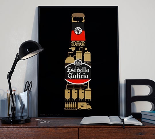 Póster "Elaborando cerveza"