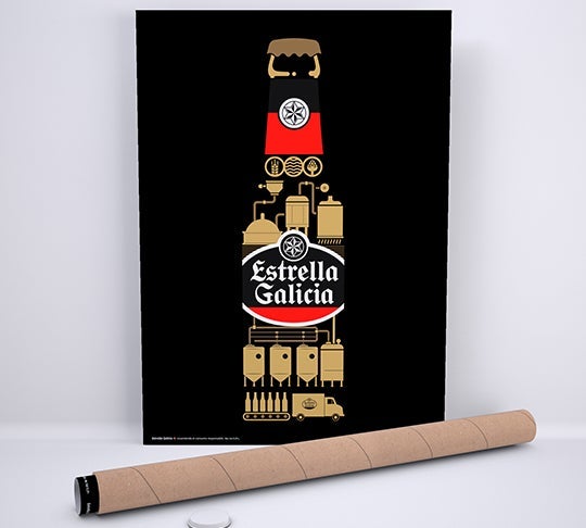 Póster "Elaborando cerveza"