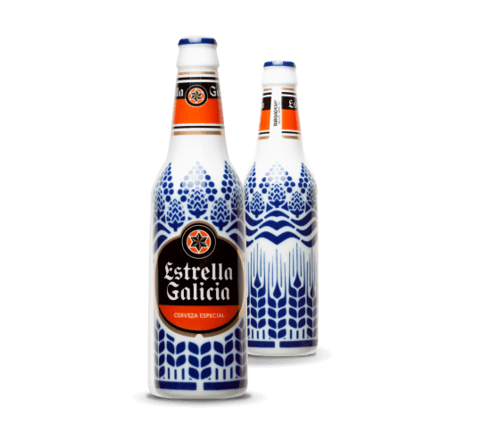 Botella Estrella Galicia de Sargadelos