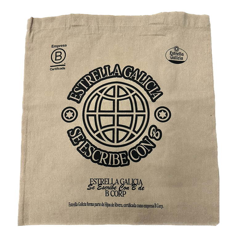 Totebag Estrella Galicia se escribe con B