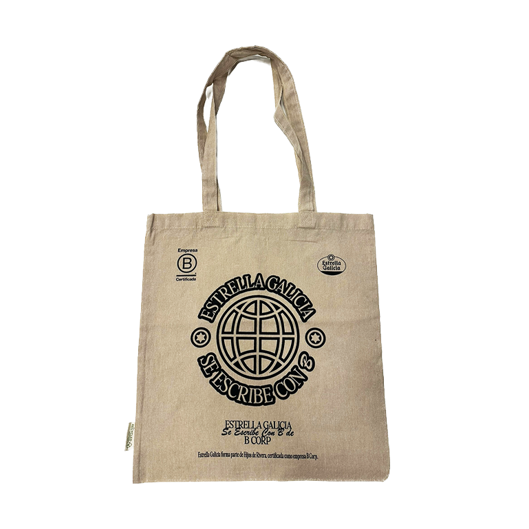 Totebag Estrella Galicia se escribe con B