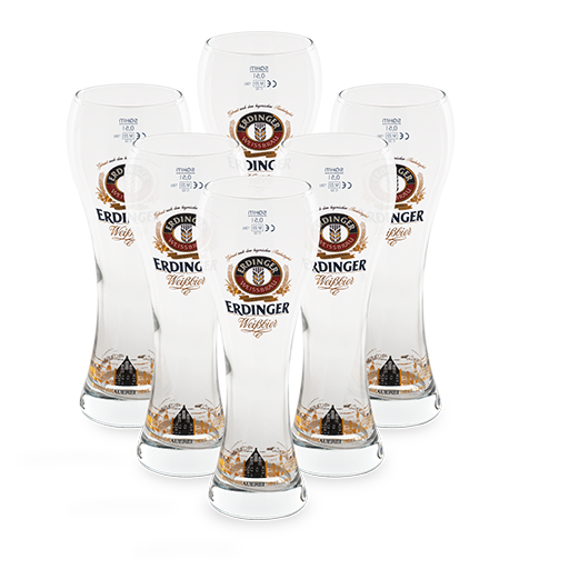 Pack de 6 vasos de Erdinger, 50cl
