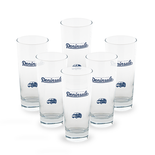 Pack 6 vasos de cervezas La Península, 34 cl