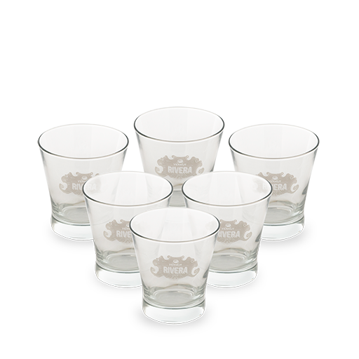 Pack 6 vasos vermut Rivera