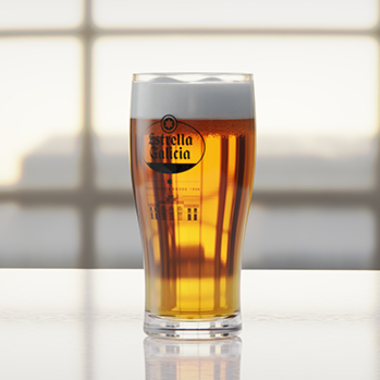 Pack 6 vasos de Estrella Galicia Especial, 20 cl